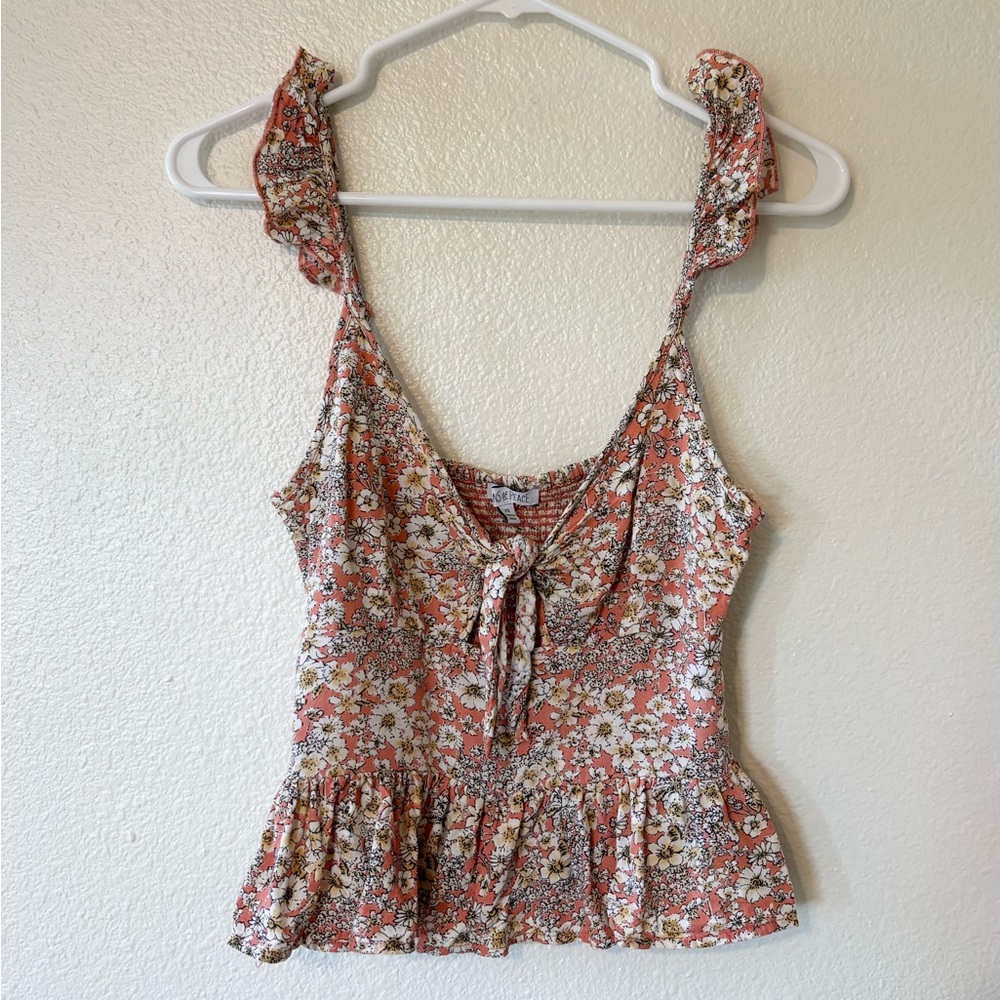 Patron Of Peace Women’s Tie Front Keyhole Crop Top